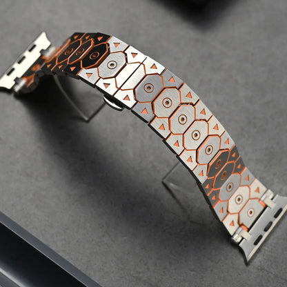 Luxury Titanium Metal Strap for Apple Watch — Stainless Steel Bracelet for Series 5-10 Ultra 2 (42mm-49mm)
