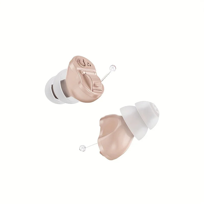 Invisible CIC Hearing Aid - Mini Portable Sound Amplifier for Seniors & Adults, Discreet Hearing Device