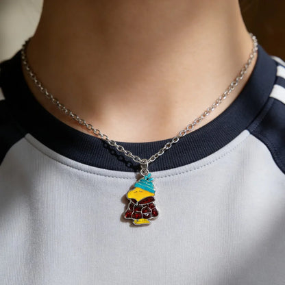Snoopy Dog Pendant Necklace - Yellow and White Kawaii Sweater Chain Couple Fashion Gift Accessory