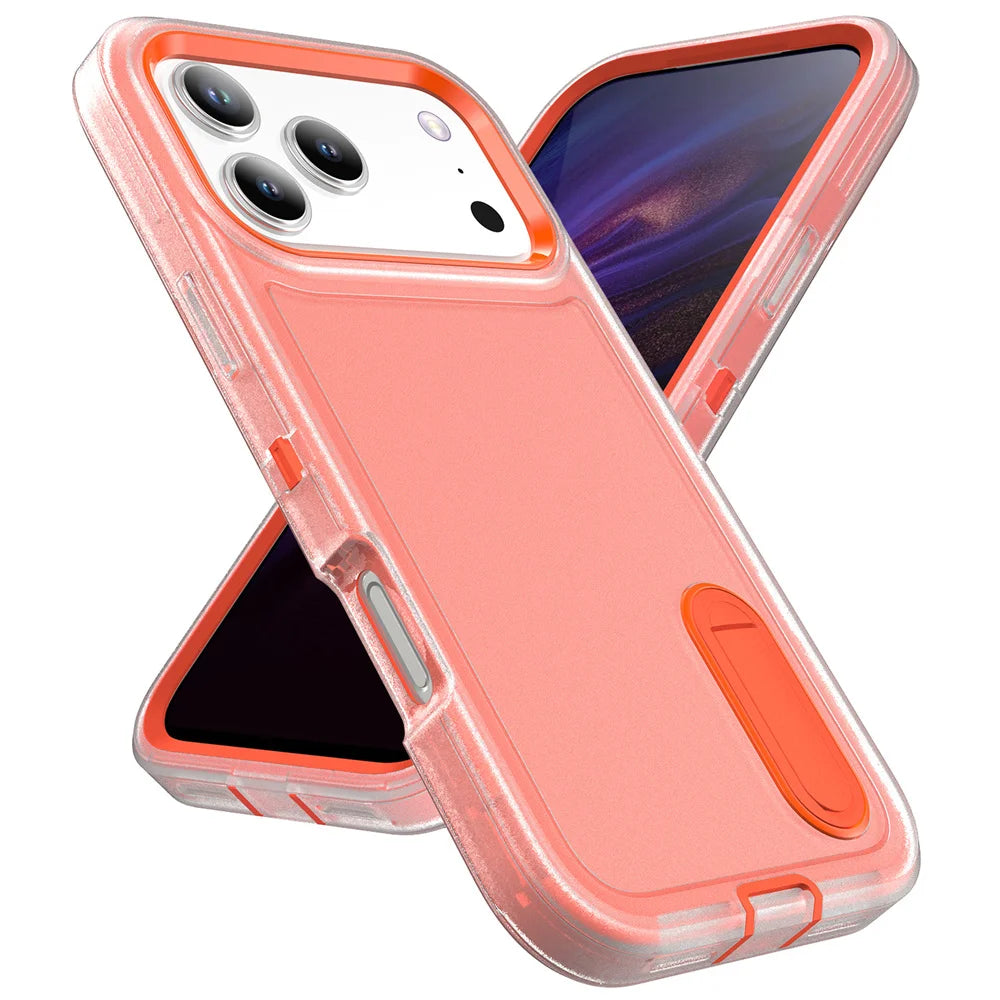 Heavy Duty Armor Phone Case for iPhone – Shockproof Stand Cover with Kickstand for iPhone 11 to 17 Series