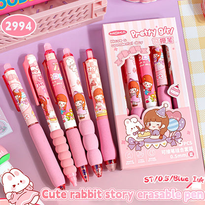 Cute Capybara Gel Pens – Erasable & Refillable Smudge-Free Ink Pens for School, Office, Stationery & Gifts