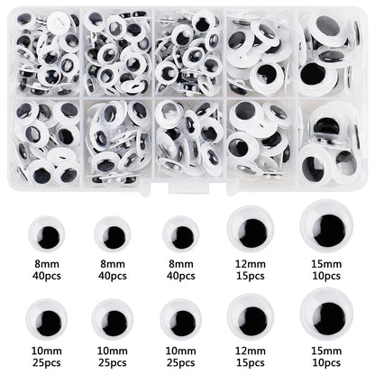 Multi-Size Googly Eyes Craft Kit - Self Adhesive & Sew On Plastic Eyes for Kids Handmade Projects