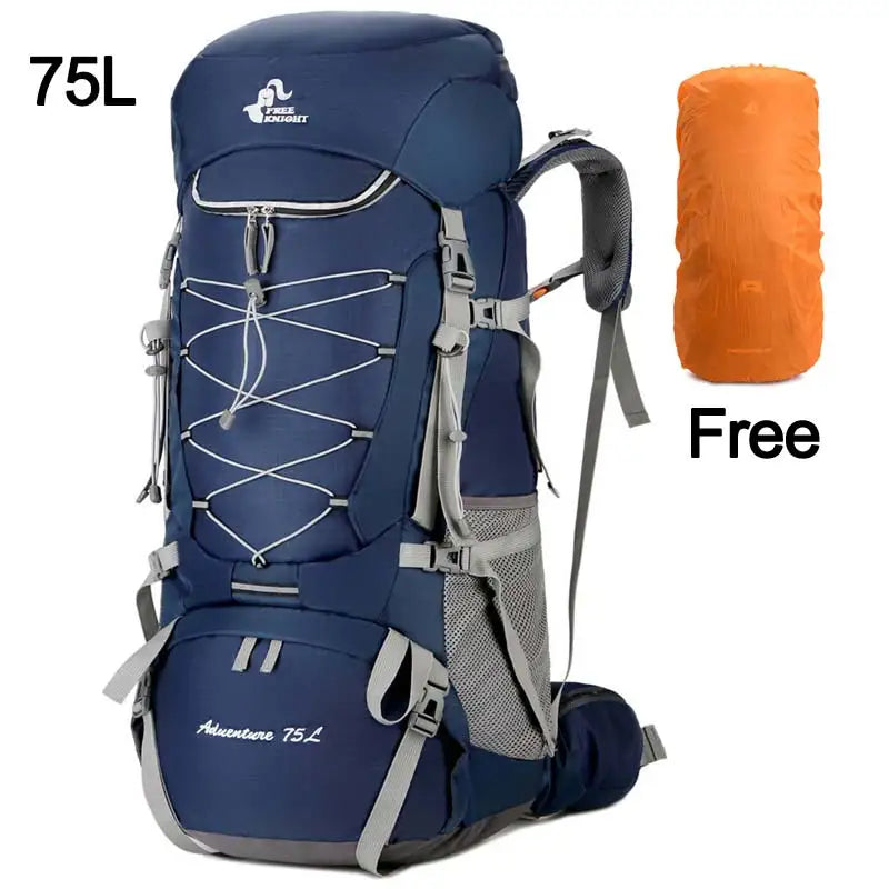 75L Camping & Hiking Backpack with Rain Cover - Outdoor Travel, Trekking & Climbing Rucksack for Men