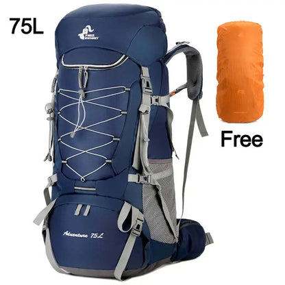 75L Camping & Hiking Backpack with Rain Cover - Outdoor Travel, Trekking & Climbing Rucksack for Men
