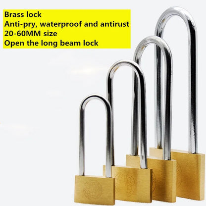 Same Key Copper Padlock – Wolf Head Brass Lock for Doors & Small Locks (20mm-40mm) with 3 Keys, Rust-Resistant