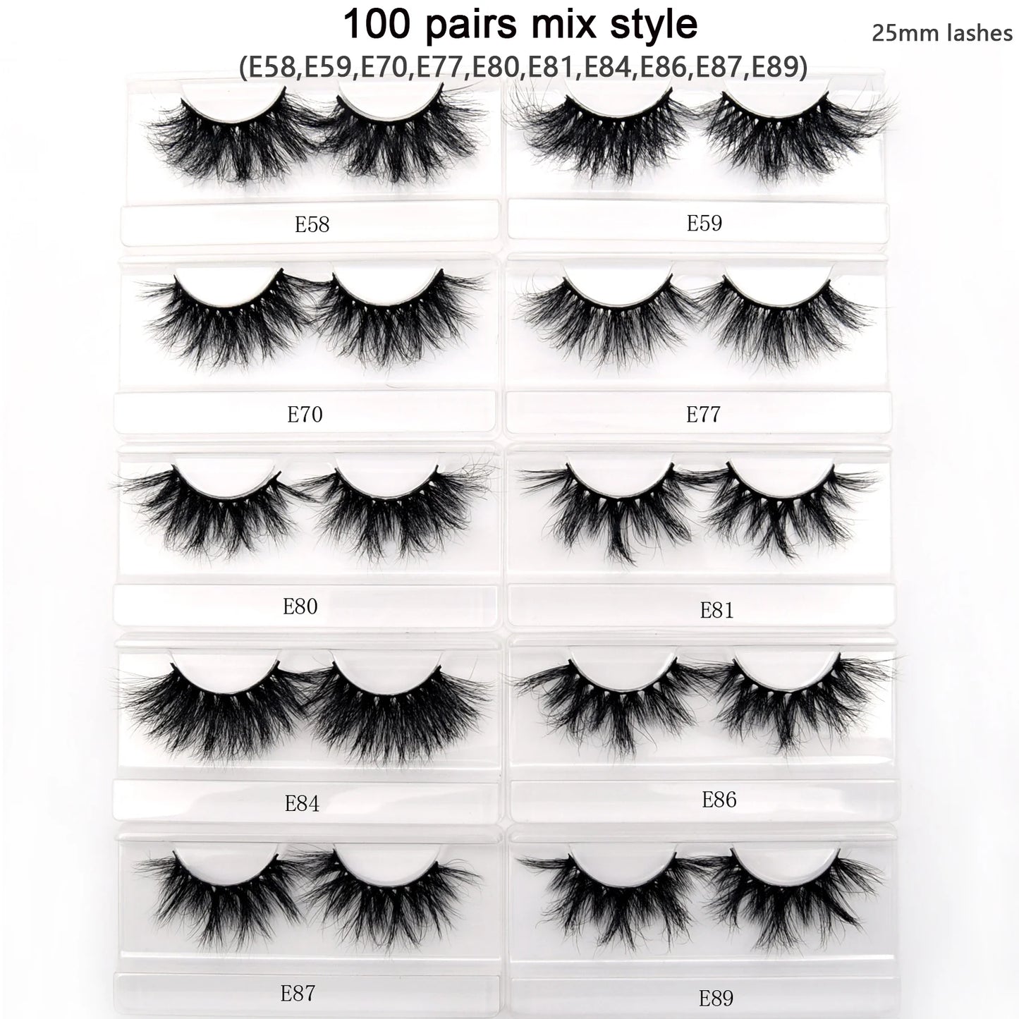 Visofree 3D Mink Eyelashes – 30/40/100 Pairs Handmade Full Strip Lashes with Tray, Cruelty-Free False Lashes for Makeup