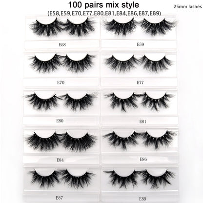 Visofree 3D Mink Eyelashes – 30/40/100 Pairs Handmade Full Strip Lashes with Tray, Cruelty-Free False Lashes for Makeup