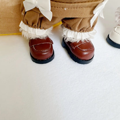 17CM Blind Box Clothes – Macaroon LABUBU Turtle Doll Accessories with Square Leather Shoes