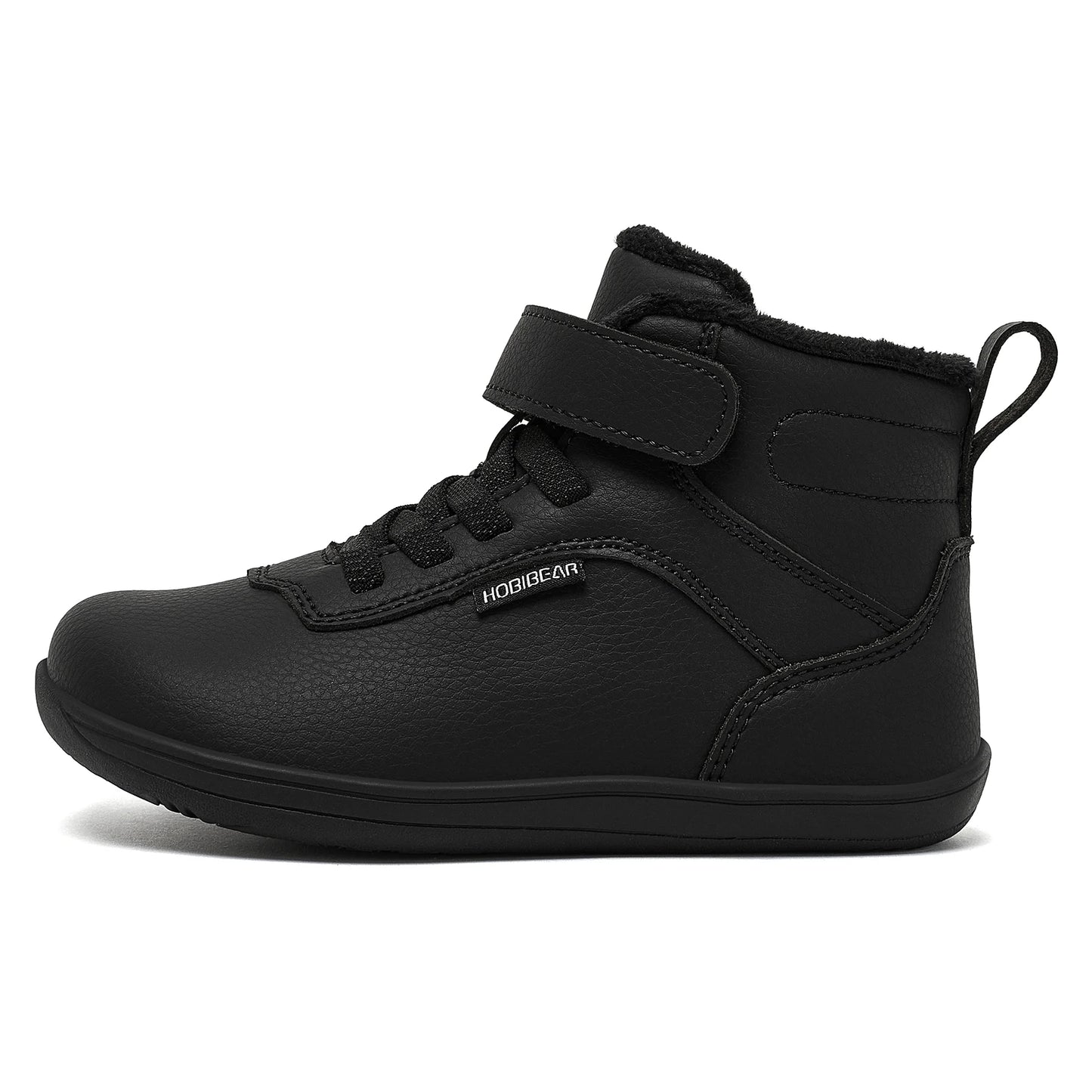 HOBIBEAR Kids Winter Shoes – Wide Toe Box Faux Fur Lined Ankle Sneakers for Boys & Girls