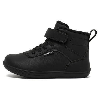 HOBIBEAR Kids Winter Shoes – Wide Toe Box Faux Fur Lined Ankle Sneakers for Boys & Girls