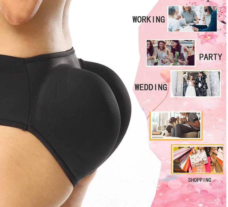 NES Women’s Shapewear Butt Lifter – Seamless Body Shaper Boyshorts with Hip Padding Panties
