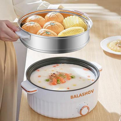 Electric Multi-Cooker Hot Pot – Double Layer Soup & Frying Cooker for Dormitory/Home with EU/US Plug