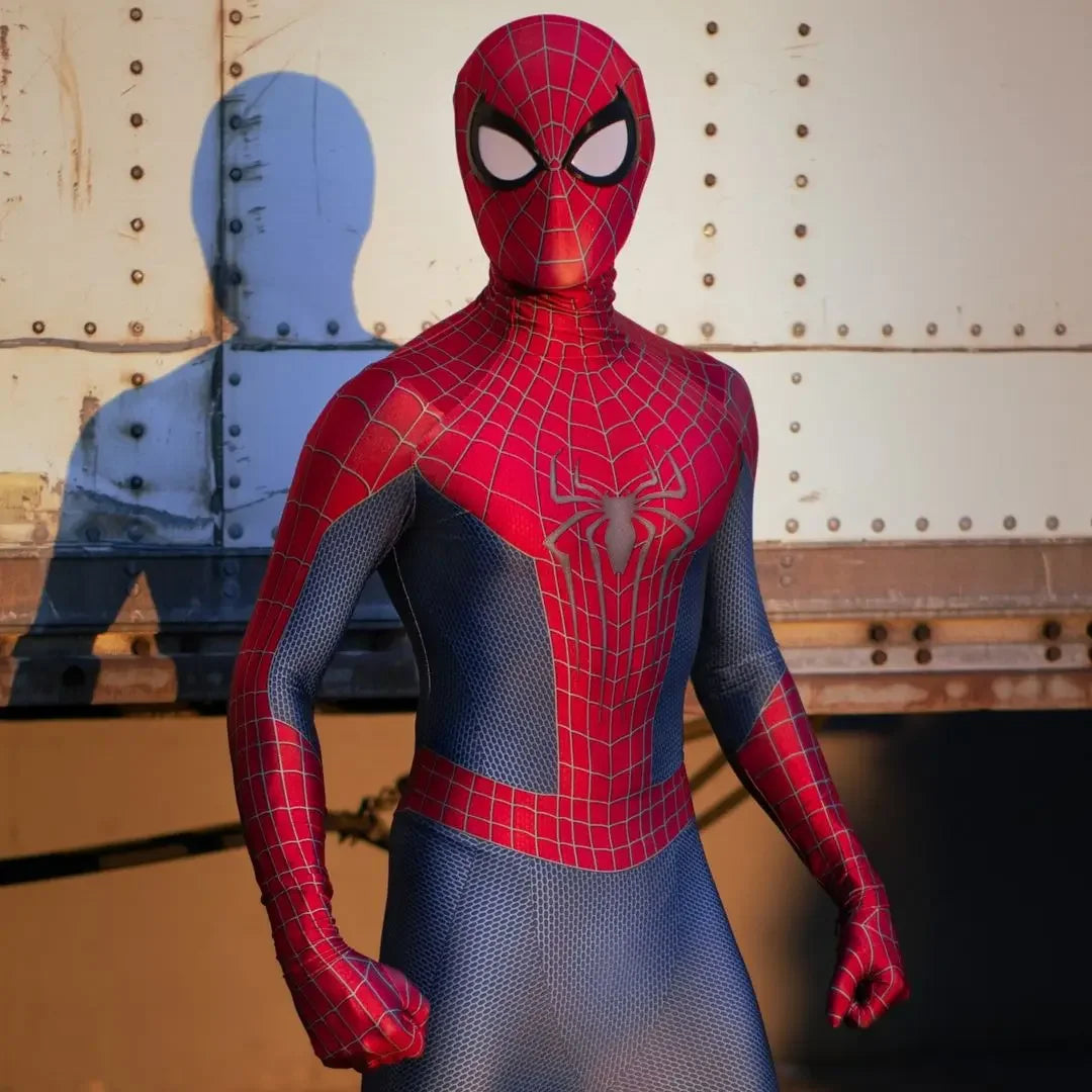 Men’s TASM 2 Spider Cosplay Costume – Superhero Zentai Full Bodysuit Jumpsuit for Halloween & Adults