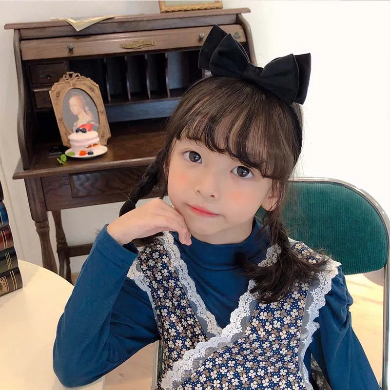 Women's Soft Velvet Bowknot Hairbands – Elegant Red & Black Party Headbands, Korean Vintage Headwear, Photo Prop Accessories
