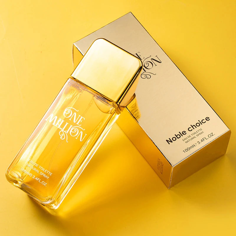 Hot Million Gold Perfume for Men & Women, Seductive Leather Notes, 100ml Valentine's Day Gift