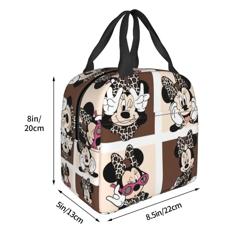 Custom Mickey Mouse Insulated Lunch Bag – Cartoon Thermal Cooler Lunch Box for Kids, Men & Women School Tote