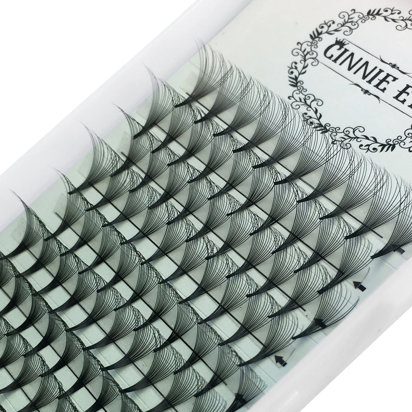 10D Premade Volume Eyelash Fans – Long Stem 3D-6D Pointy Base False Lash Clusters