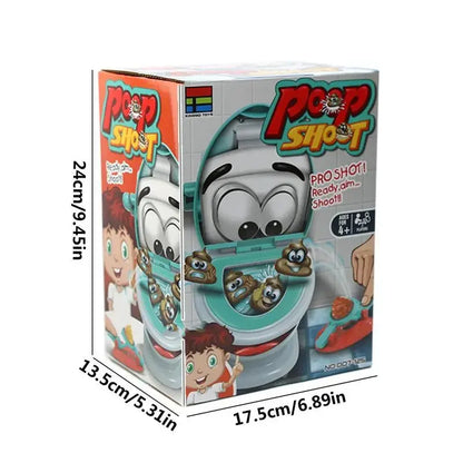 Funny Poop Toilet Shooting Game - Interactive Catapult Prank Toy for Kids, Adults, Parties & Birthday Gifts