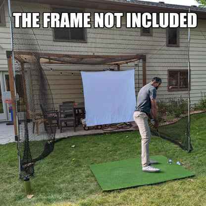 Foldable 10x10x10FT Golf Net Cage – Portable Baseball Batting Training Cage with Durable Wear-Resistant Ball Netting for Practice & Simulation Use