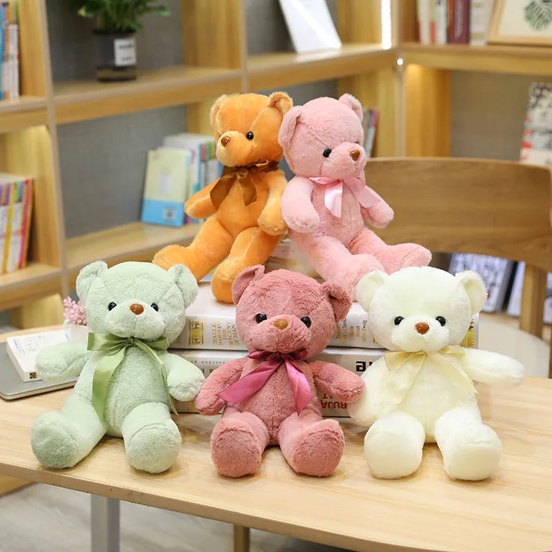 Cute Teddy Bear Plush Toy — Soft Stuffed Animal, Kawaii Cat & Baby Sleeping Plush for Kids, Girls, Home Decor & Gift