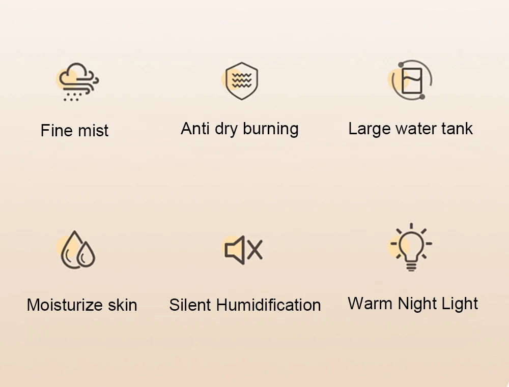 1300ML Air Humidifier – Double Spray Port Essential Oil Diffuser with USB & Light for Home and Office