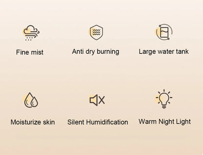 1300ML Air Humidifier – Double Spray Port Essential Oil Diffuser with USB & Light for Home and Office