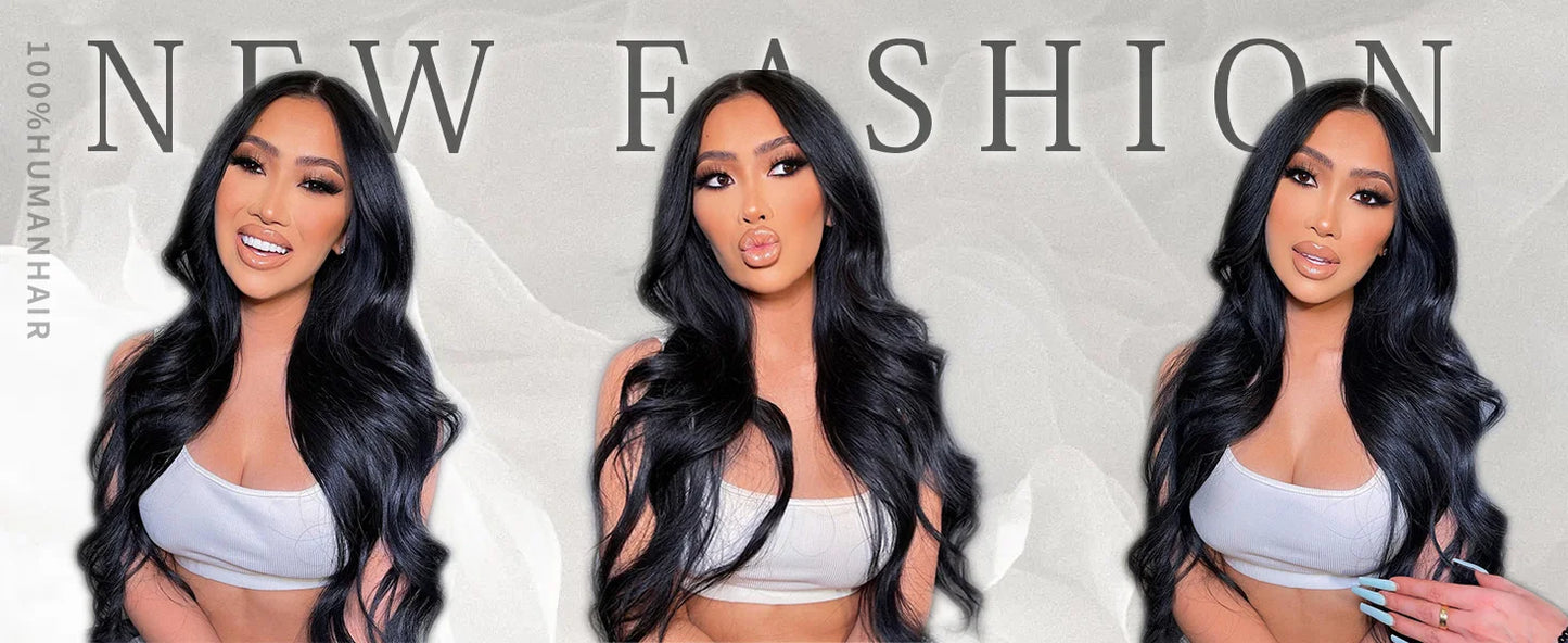 38 40 Inch Loose Body Wave Brazilian Hair Bundles – 1/3/4 PCS Water Wave Raw Human Hair Extensions, Black