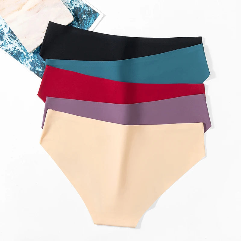 TrowBridge 5PCS Women's Seamless Panties Set – Comfortable Sport Briefs, Soft Breathable Lingerie Underwear