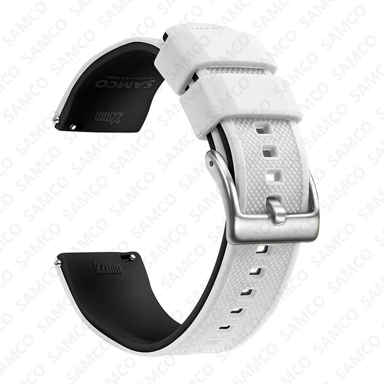 Premium Silicone Watch Band - Quick Release Rubber Replacement Strap for 18mm 20mm 22mm Watches