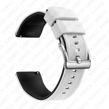 Premium Silicone Watch Band - Quick Release Rubber Replacement Strap for 18mm 20mm 22mm Watches