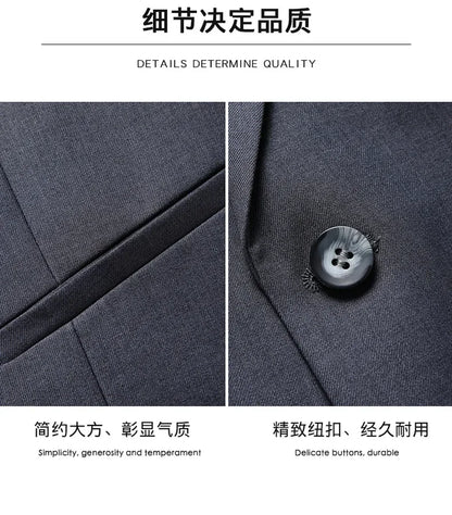 2024 Men's 3-Piece Suit Set – Blazer, Vest & Trousers | Formal Business & Wedding Outfit M-6XL