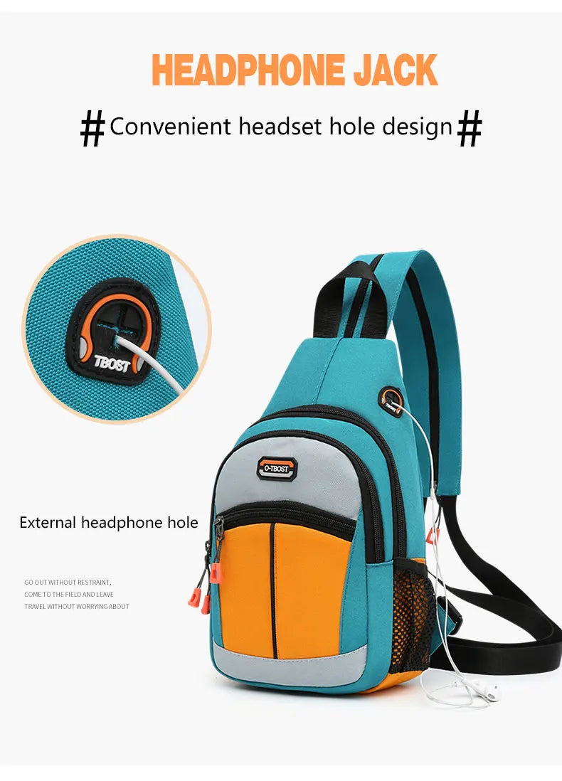 Unisex Chest Bag – Multifunctional Crossbody Backpack for One or Two Shoulder Wear