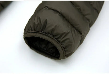 2024 Men’s Ultra-Light Down Jacket – 90% White Duck Down Hooded Thermal Feather Coat
