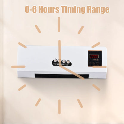 2-in-1 Wall-Mounted Heater & Fan – 1800W Electric Space Heater with Cooling Fan and Remote for Home & Dorm