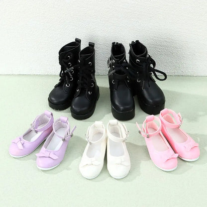 BJD Doll Accessories 60cm – 1/3 Scale 7.5cm High Heel Boots & Sandals for Girl Dolls, Dress-Up Playhouse Toy Shoes