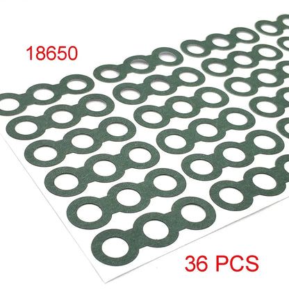 18650/21700/32650 Li-ion Battery Insulation Gasket – Barley Paper Insulating Glue Patch & Electrode Pads for Battery Pack