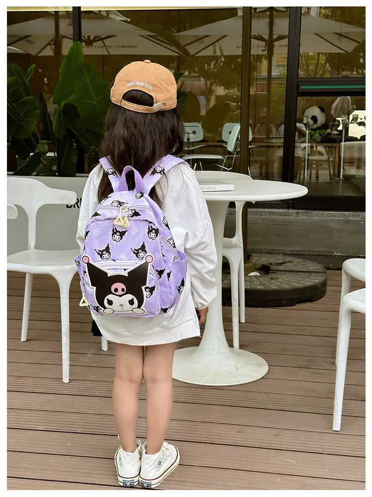 Anime Cartoon Kuromi, Melody & Cinnamoroll Backpack – Kawaii Canvas Schoolbag for Boys & Girls, Hello Kitty Fashion Kids Backpack