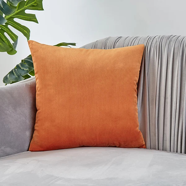 Velvet Pillow Cover 40x40 cm – Decorative Cushion Case for Living Room Sofa, Home Decor in Yellow, Green & Blue