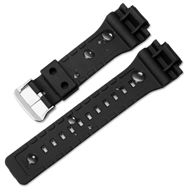 Silicone Resin Watchband for Casio Watches - 18mm Replacement Strap for AQ-S810W, W-735H, AE-1000W, SGW-300H, MRW-200H & Compatible Models