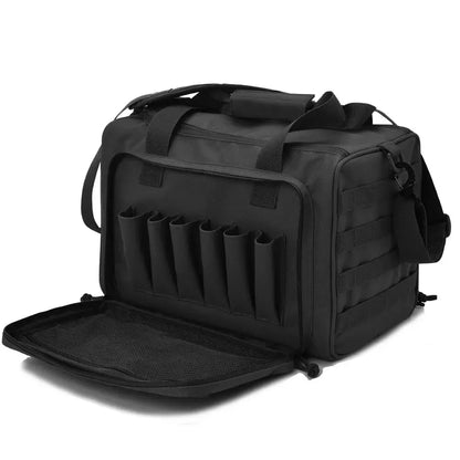 Tactical Gun Range Bag - Deluxe Pistol Shooting Duffle Bag for Range Gear & Accessories