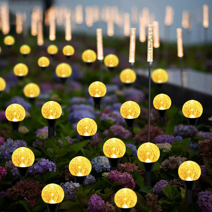 Outdoor Solar Bubbles Lawn Lamp String Set | IP65 Waterproof Solar-Powered Stake Lights | Landscape Decoration for Garden Yard