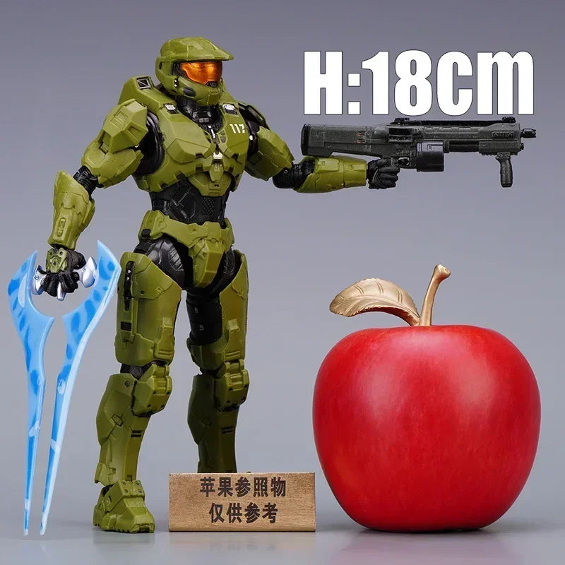 2024 Hot Sale Halo Infinite Master Chief Action Figure - 18cm Mjolnir Mk VI 1/12 Scale Re:edit Gen.3 Model 117, Collectible Toy Gift