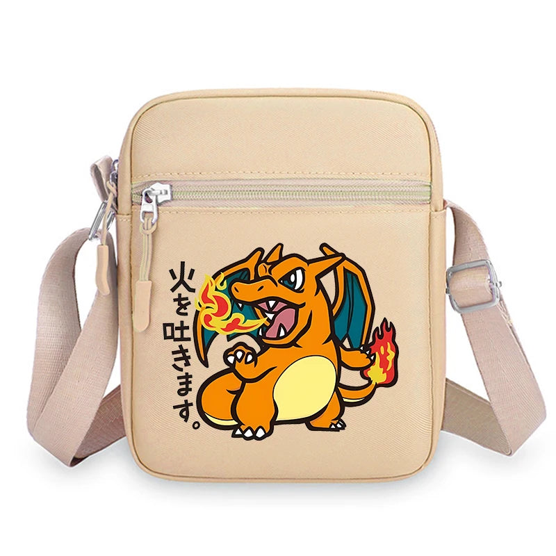 Pokemon Pikachu Cartoon Shoulder Bag – Large Crossbody Messenger Bag for Boys & Girls School Handbag