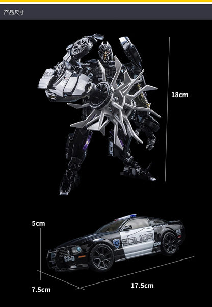 BMB Transformation LS02 Barricade – KO MPM05 Black Mamba MP Action Figure Robot Toy Collection