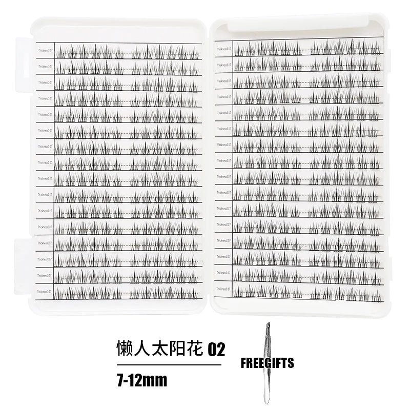 Individual Lash Extensions Kit – DIY Cluster Eyelash Book, False Lashes for Home Makeup