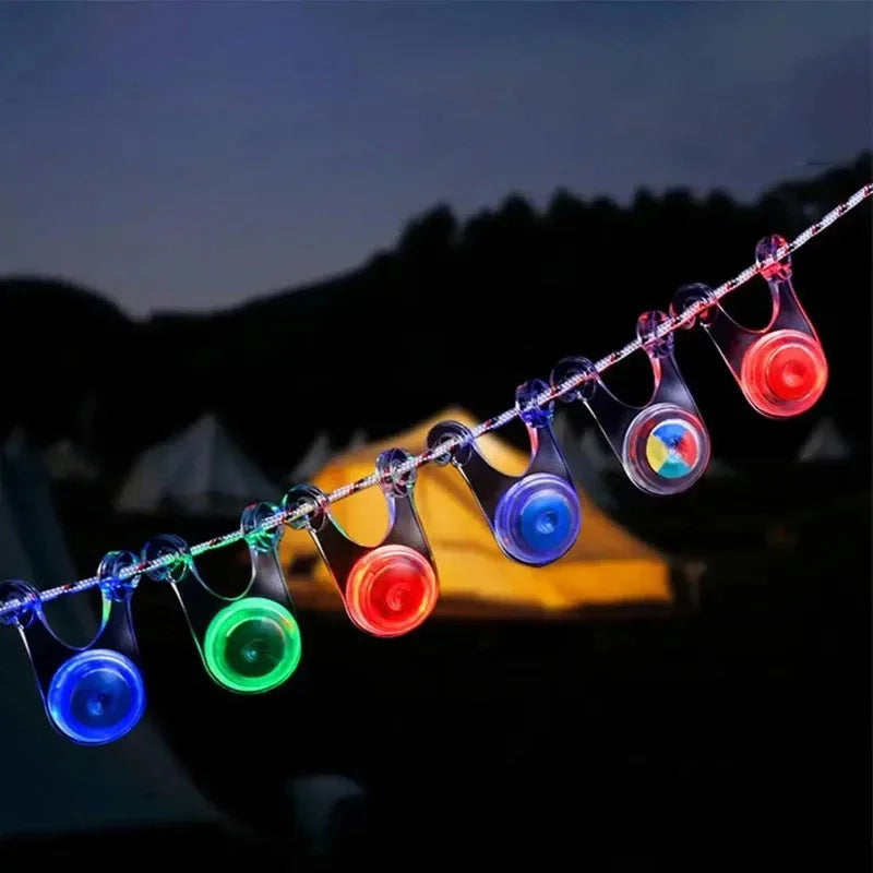 10-Group LED Atmosphere Rope Lights - Waterproof Outdoor Tent, Camping & Party Decoration Lamps