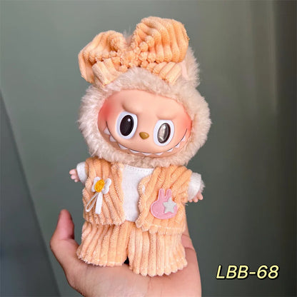 15-17CM Labubu Doll Clothes – Mini Plush Cotton Outfits for I, II, III Dolls, Party & Gift Accessories