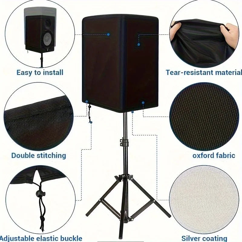 All-Weather UV-Resistant Oxford Speaker Cover — Indoor & Outdoor Protective Cover, Multiple Sizes Available