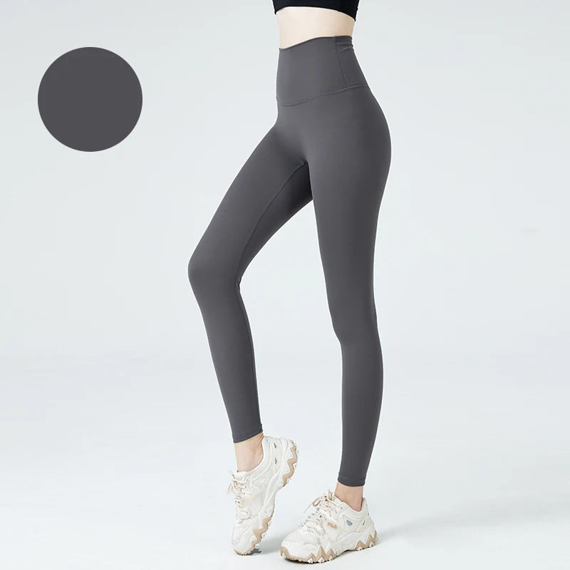 Women's High Waist Seamless Leggings - Naked Feel Push Up Yoga Pants For Fitness, Running & Gym Training