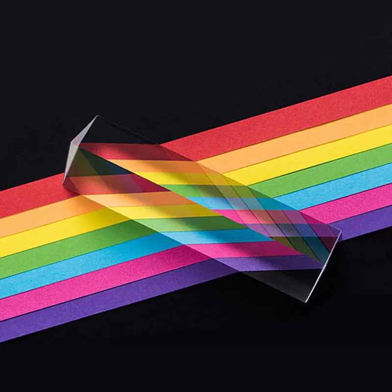 Triangular Prism Crystal – Rainbow Light Refraction Physics Experiment Toy for Kids & Photography